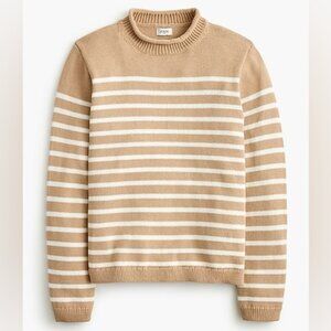 NWT J.Crew XS Striped classic mockneck sweater